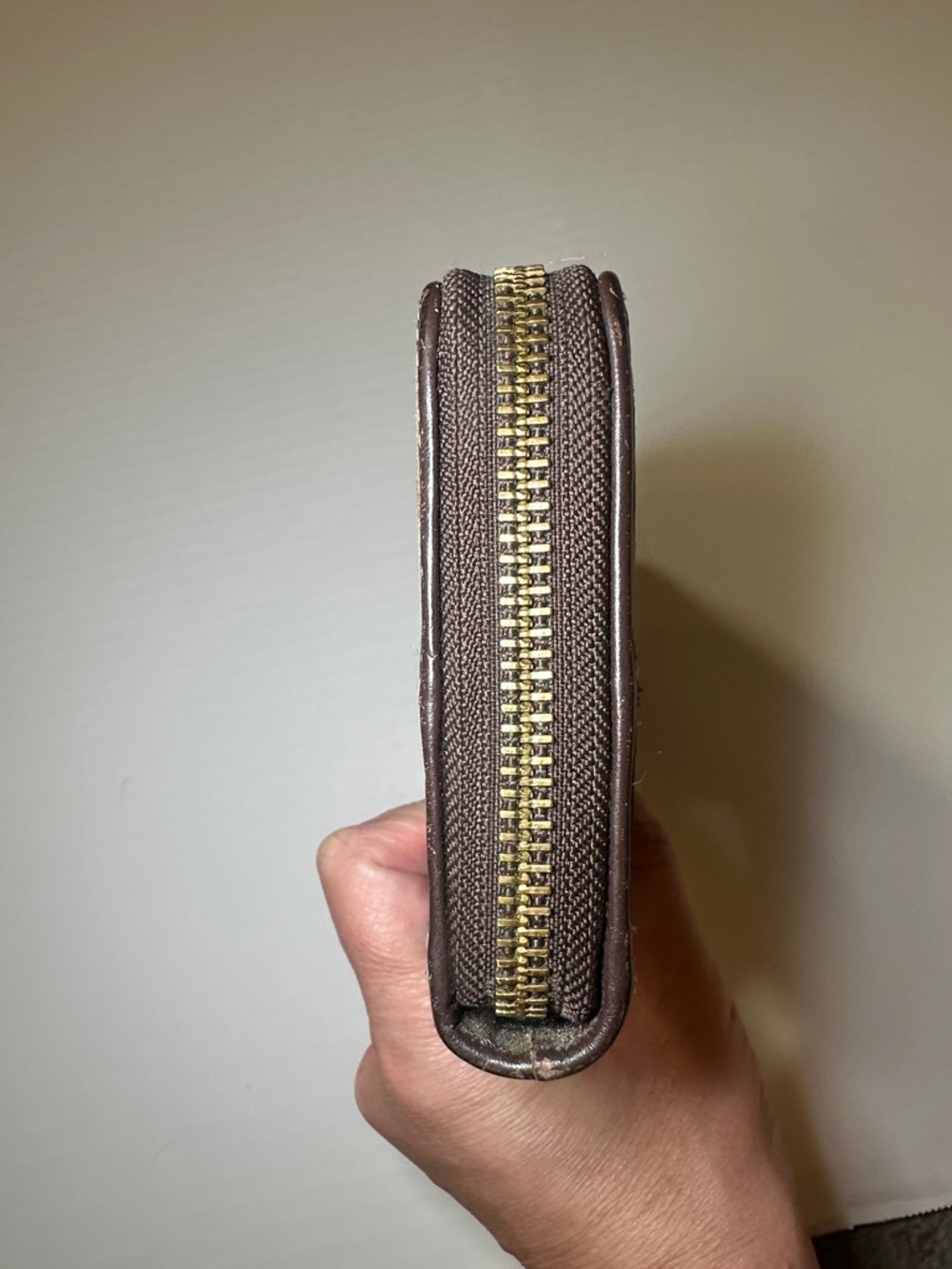 Coach Vintage Y2K Signature Zip Around Wallet Brown Khaki Tan Canvas Leather - Picture 6 of 12